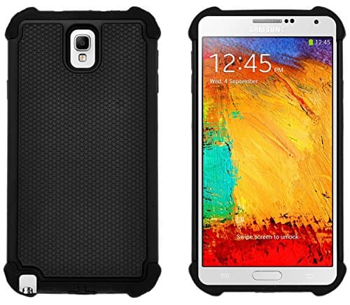 Galaxy Note 3 Case, G-Shield Shockproof Tough Dual Layer Hybrid Case [Rugged Armour] [Shock Absorption] [Impact Protection] Cover For Samsung Galaxy Note 3 - Black