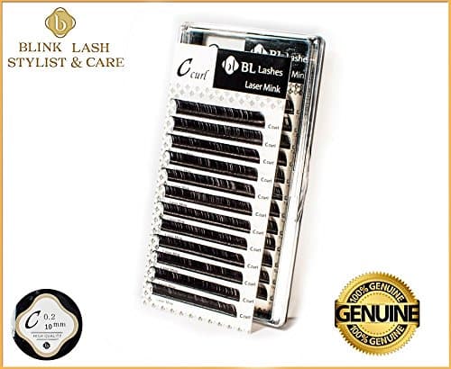 BL Lashes Laser eyelashes for eyelash extension C curl- thickness- 0,2 mm , length- 10 mm. NEW DESIGN from Blink Lash Stylist !!!