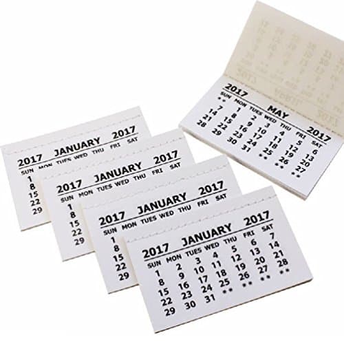 2017 Calender Tabs Insert Mini Calender Tear Off Pads Month to View 30 pk