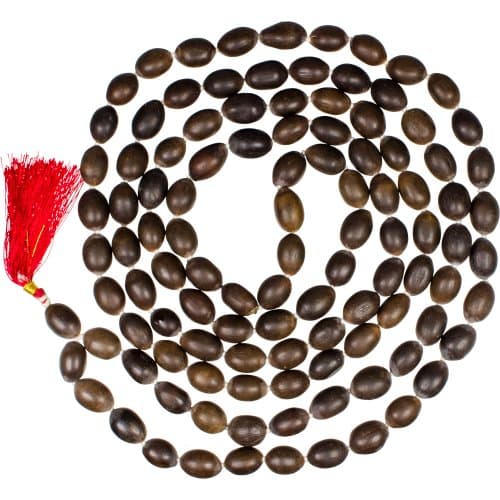 MACWENew Age Source Dark Lotus Seed Mala - Red Tassel