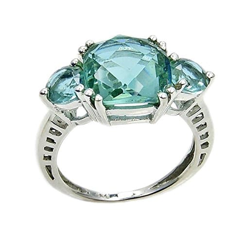 Incredible Sterling Silver Lab Created Color Change Alexandrite Ring Size P