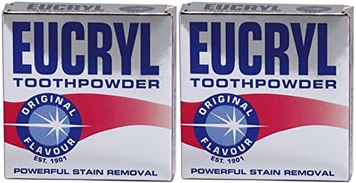 x2 Eucryl Smokers Tooth Powder Original 50g