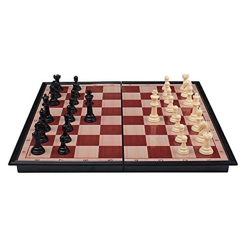 RUNNOW Magnet Chess Set Folding Chessboard 13 Inches