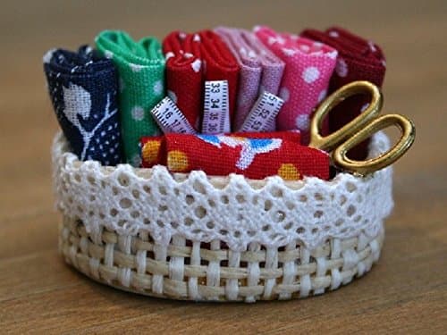 Dolls House Miniature 1:12th Scale Needlework Basket
