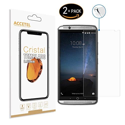 ZTE Axon 7 Mini Tempered glass screen protector - RE3O® 2 x screen protector tempered glass for ZTE Axon 7 Mini 5,2'' inches, Easy to apply without air bubbles, Elegant round edge 2,5D, Hardness 9H, High transparency