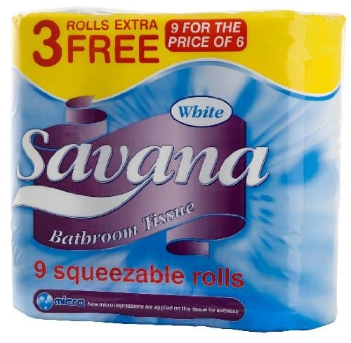 9 Large Toilet Rolls Savana