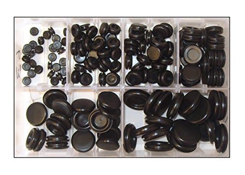 Assorted 6, 9, 12, 16, 20 &amp; 25mm Rubber Closed Blind Blanking Grommets - Refill Pack