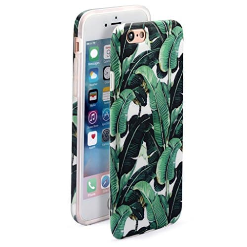 5.5" iPhone 6 Plus 6S Plus SGSELLER™ TPU IMD Slim-Fit Ultra-Thin Anti-Scratch Shock Proof Dust Proof Anti-Finger Print Matte Case Casing (Leaves)