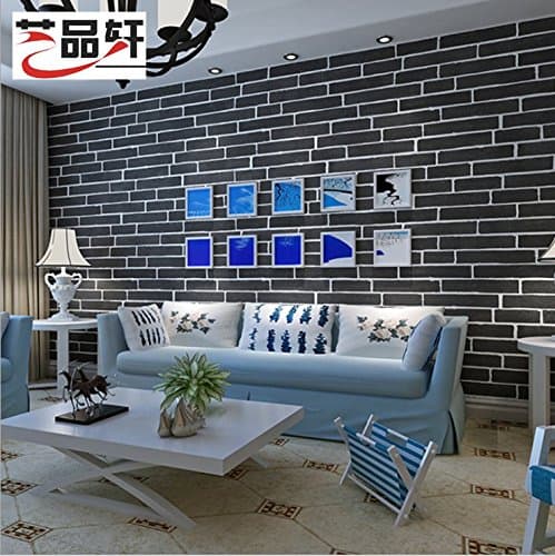 Tkopainsde Qi Jingfa Lounge With White Brick 3D Back Old White Brick-Wall Paper'S Ningming Brick Brick Wall Paper Copies Of Three-Dimensional Antique, Carbon Slabs