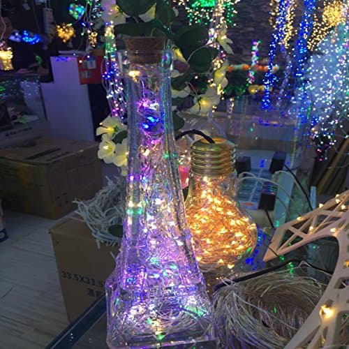 Timewanderer 3M/10Ft 30 Bright Micro LED Fairy Lights Led String Starry Light AA Battery Operated Ultra Thin Decorative Lights on Silver Wire for Christmas Tree DIY Decoratiton (Colorful)