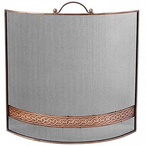 Mansion Celtic Fire Spark Guard Screen - Antique Copper