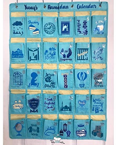 Ramadan Advent Countdown Calendar - Blue Bubblegum - Personalised