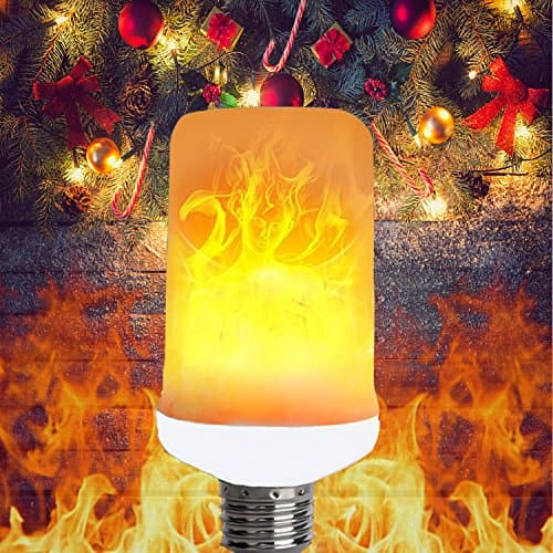 LED Flame Effect Light Bulb, E27 LED Flickering Flame Light Bulbs, 1300K Simulated Decorative Light Atmosphere Lighting Vintage Flaming Light Bulb for Festival Decoration /Home/ Bar/ Hotel/ Restaurant