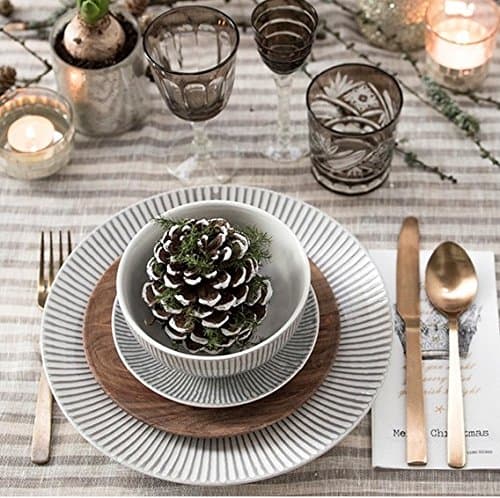 Lene Bjerre Abella Large Bowl Grey, delightful ceramic bowls glazed and decorated with a geometric pattern reminiscent of a traditional Moroccan ceramic design.