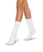 Smartknit Seamless Diabetic Socks Color White (Coolmax) Size Extra-Large Style Mini-crew