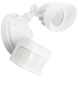American Lighting LED Panorama Sentry Single Security Flood Light with PIR Motion Sensor, White