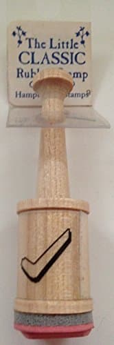 Check Mark Wood Mounted Peg Rubber Stamp (9124)