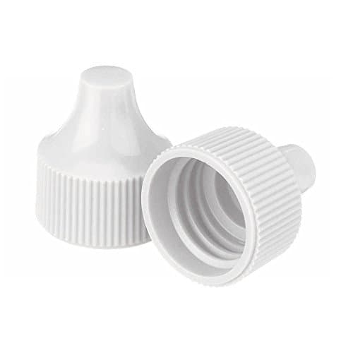 Wheaton 242530 Tip for 20-410 Screw Cap and 30-125mL Dropping Bottles, 20 mm Diameter, Polypropylene, White (Pack of 100)