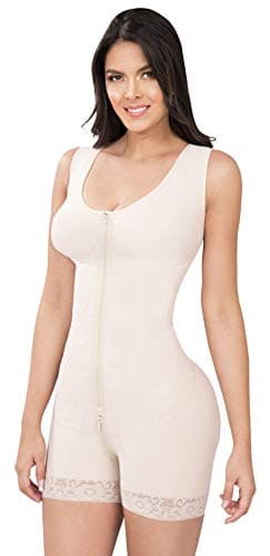 Powernet Butt Lifter Hip Hugger Post-Surgery Postpartum Girdle with Bra Fajas Colombianas Reductoras Nude 607