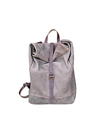 Roll Top Explorer. Genuine Leather Bag. Designers Backpack For Laptop