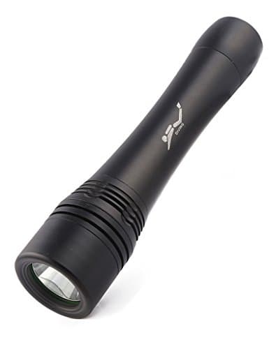 Scuba Diving Flashlight PFSN Professional Dive Light Rechargeable Underwater LED lights Snorkeling Torch / Lamp with 3 Modes for Outdoor Sports as Camping Hiking Biking Working Hunting Fishing Walking
