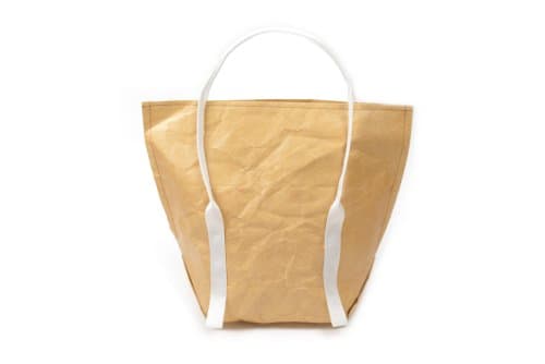 Mimot Reusable Lunch Bag, Brown with White Straps