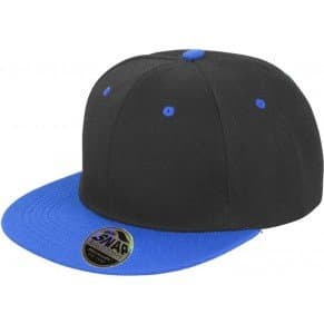 Snapback 2-tone design flat cap, unisex, hip hop cap, baseball cap, one size cap for men and women blue blue