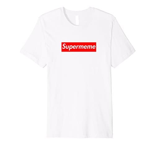 Mens Supermeme Funny Shirt Large White