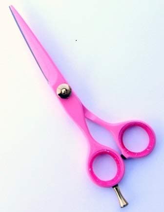 Hairdressing Scissors Pink Left Handed