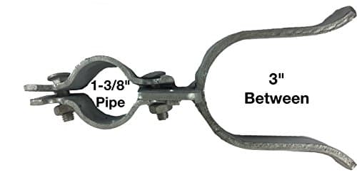 1-3/8" x 2-7/8" Chain Link Fence Gate Fork Latch -  Fence Gate Latch - Galvanized Fence Gate Latch With Hole for Padlock