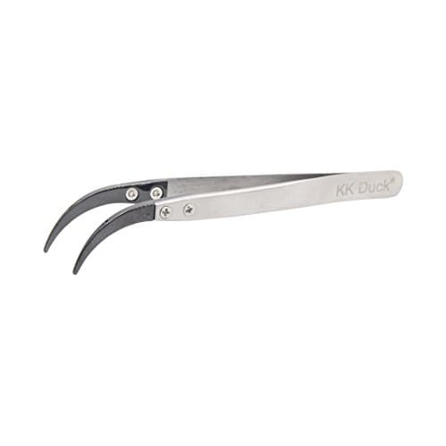 KKDUCK Ceramic Tweezers (Curved White)