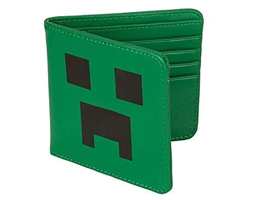 Mine Crafter Creeper Face Wallet,Green