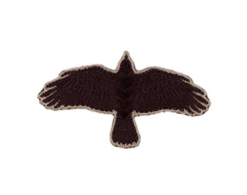 Iron on Black Odin Raven Flying Crow Vikings Patch