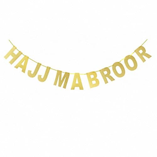 Drawingo 3Sets Eid Mubarak Gold String Flag 3M Id Al-Fitr Party Pennant Lesser Bairam Banner Hanging Garland Happy Eid Bunting Party Supplies Hajj Mubroor