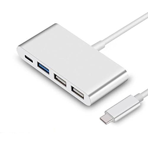 USB C Hub Aluminum Adapter - 4-in-1 USB-C Hub with Type C USB 3.0/ USB 2.0 Ports Multi-Port Charging for MacBook MacBook Pro 2016 Lenovo Asus Google Pixel USB Type C Device Owner