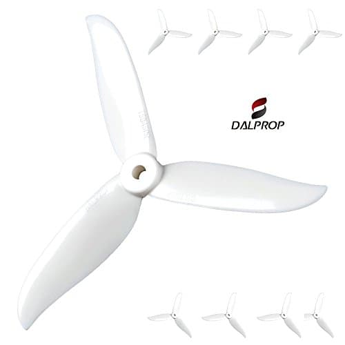 DAL 5045 V3 White Cyclone Extreme Performance FPV Racing Propellers, The Cyclone series has incresed performance through Advanced Tip Design. 4XCW and 4XCCW, 8 Propellers.