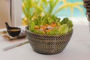 Calaisio Salad Bowl Includes Round Glass Bowl