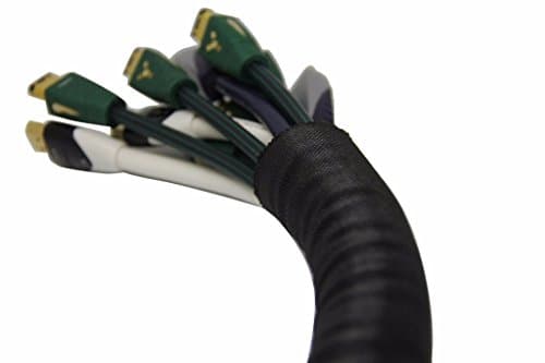 iGADGET® IGRAPSC2M Rapid™ Self Closing Multifilament Cable Tidy Management Cable Sleeve, Cut by size - Black (2m Length, 25mm Diameter)