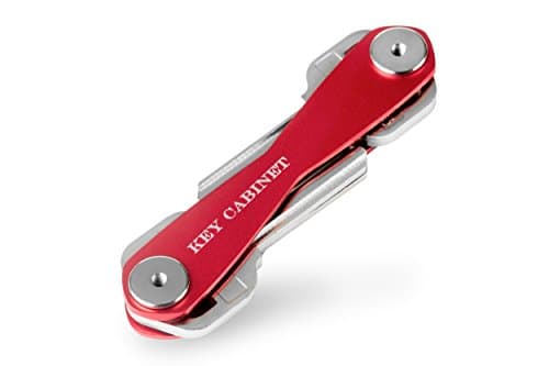 Key Cabinet - Smart Key Holder * Compact and Multifunctional Key Organizer * Fathers Day Gift * Extended Key Case Holds 2-10 Keys (Red)