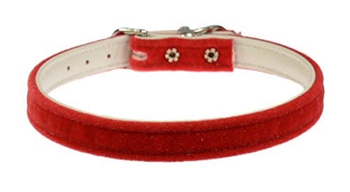 Evans Collars 3/8" Collar, Size 14, Velvet, Red