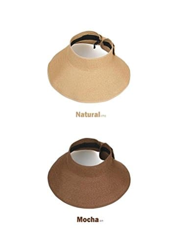 Back Ribbon Floppy Hat 6219 Natural+Mocha