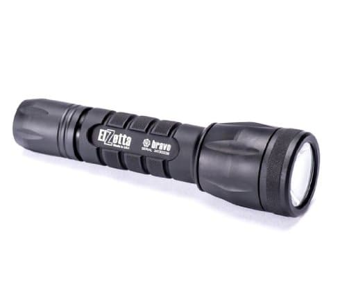 Elzetta High Output Bravo High/Low Tail Cap Flashlight with Standard Bezel Ring
