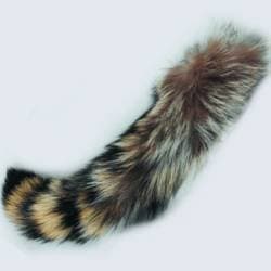 XL Raccoon Tail 10"-16" with Chain