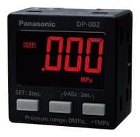 PANASONIC ELECTRIC WORKS DP-001-P-J Pressure Sensor, Low Pressure, 100 kPa, Gauge, M5, PNP Open Collector, 24 VDC, 30 mA