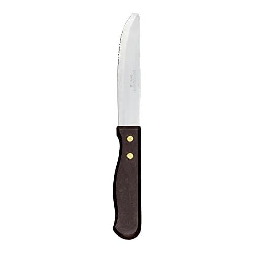 Beef Baron S/S Rounded Tip 10" Steak Knife w/Black Poly Handle