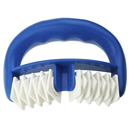 Adauthuang Plastic Manual Round Handle , 2 Wheels Muscle Massage Roller Massager for Legs Arms Back Muscle Pain Relief and Muscle Relaxation