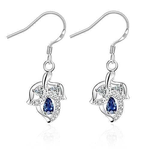 Dezero 925 silver plated Beautiful leaves earrings