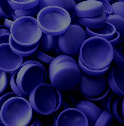 Snap-On Two Piece Dome Screw Cover Caps - Pack of 50 Small Matt Caps & Bases : Caspian Blue