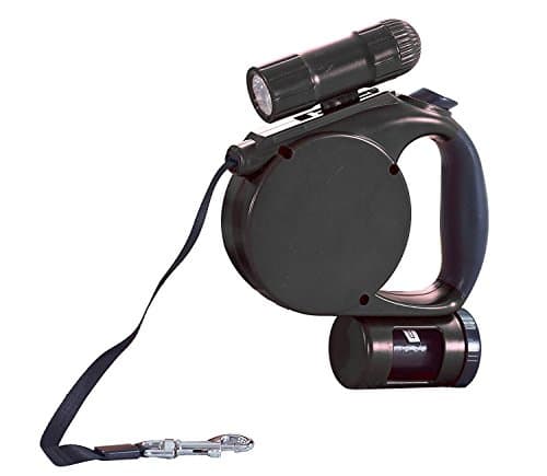 3 in 1 Retractable Dog Leash (With LED Light + Bag Dispenser) - These Durable, Thick & Adjustable 15 Foot Leashes are The Best for Training, Walking, Jogging- Small, Medium, or Large,