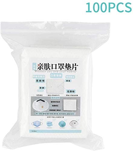 100 Pcs Disposable Activated Carbon Filter Respirators, 3 Layers Breathable PM2.5 Activated Carbon Filter Protective Filter Mouth Respirators for Men Women with Filter Slot